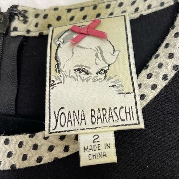 Anthropologie Yoana Baraschi Color Block Polka Dot Dress 2 - Picture 3 of 5